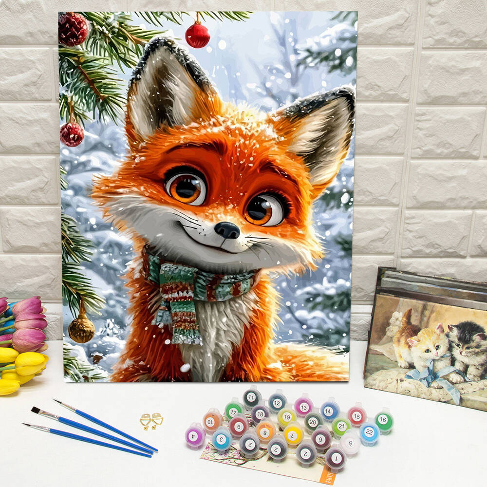 Art Craft Winter - 1pc Lukisan Minyak Digital Tanpa Bingkai