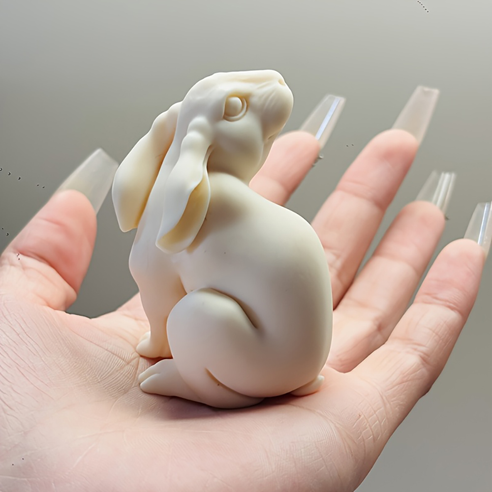 Art Craft Rabbit - Patung Kelinci Putih Resin, Patung Kelinci