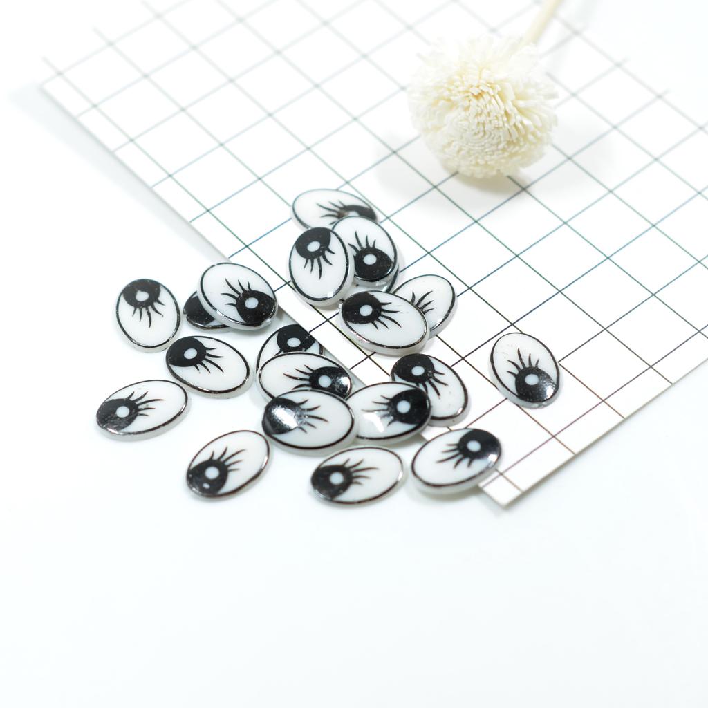 Art Craft Eyes - Mata Kartun Oval Pipih Plastik untuk