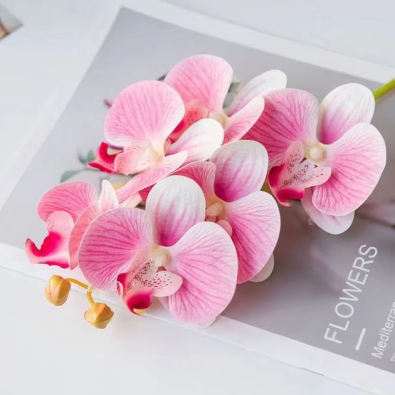 Art Craft Vase - Bunga Buatan 3D Plastik Anggrek Kupu-kupu