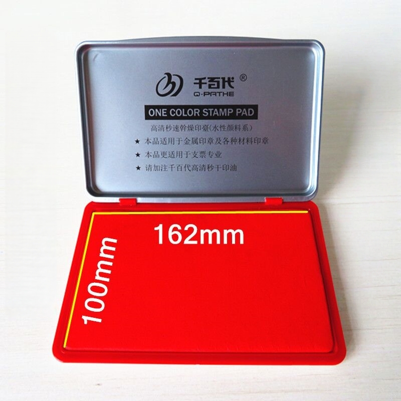 Stamping Ink Pad - 100x162mm Bantalan Tinta Besar Warna-warni Ukuran