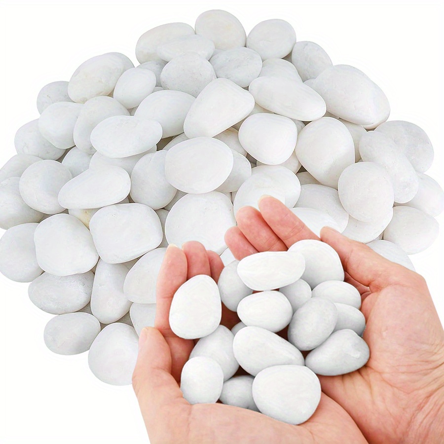 Art Craft Vase - 200/400g Batu Kerikil Putih Poles Tinggi