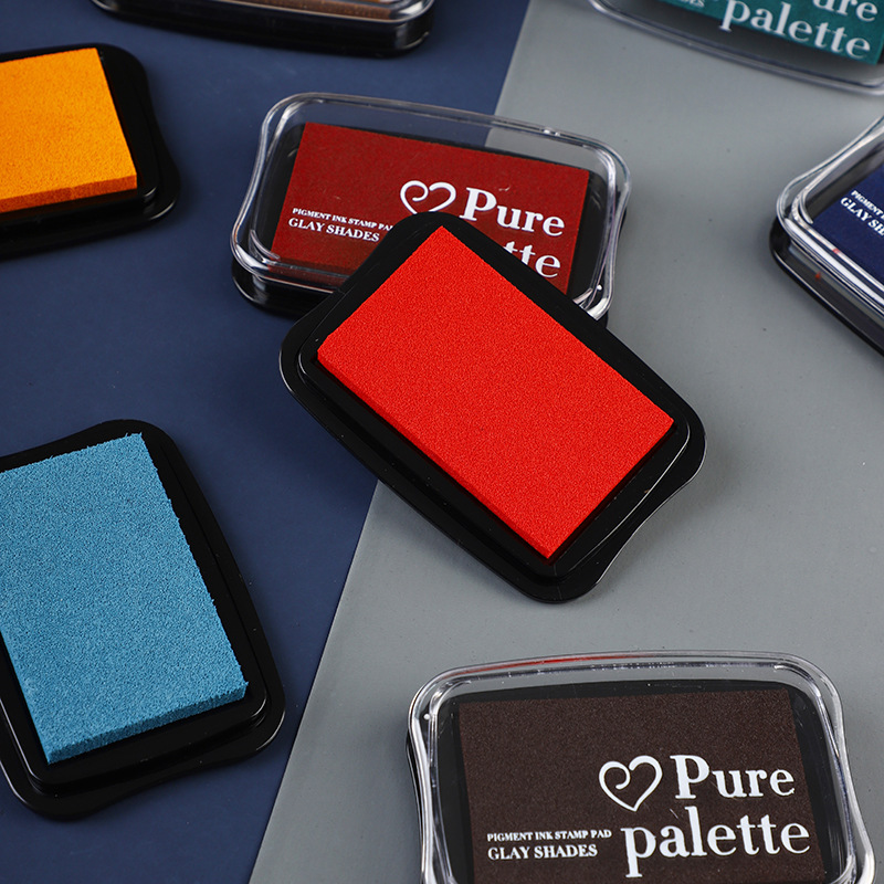 Stamping Ink Pad - 12 Warna Ukuran Besar Bantalan Tinta
