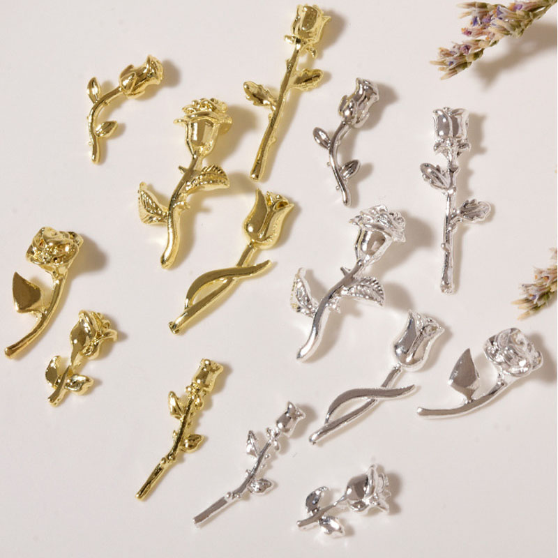 Art Craft Rose - 10 buah ornamen seni kuku mawar