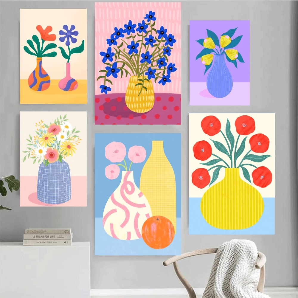 Art Craft Vase - Poster Seni Vas Abstrak untuk Dekorasi