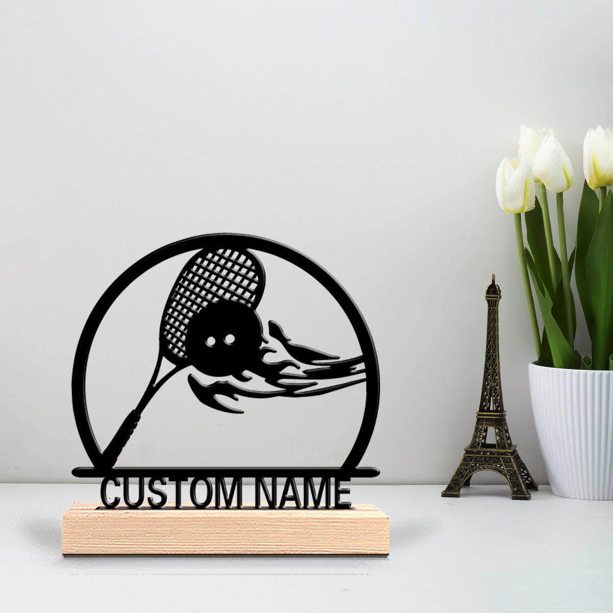 Art Craft Names - 1pc Patung Logam Tenis Fashion Custom