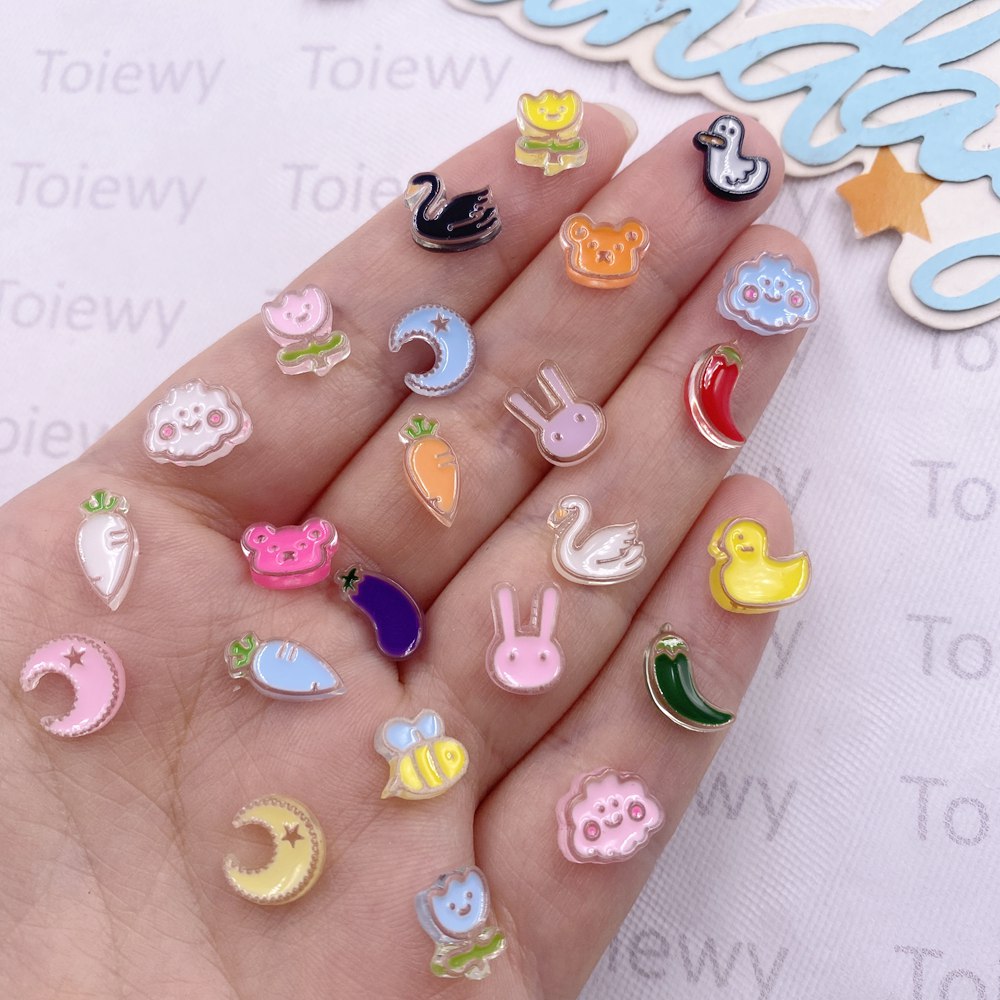 Art Craft Rabbit - 50PCS Campuran Hiasan Kuku Berbentuk Kelinci,