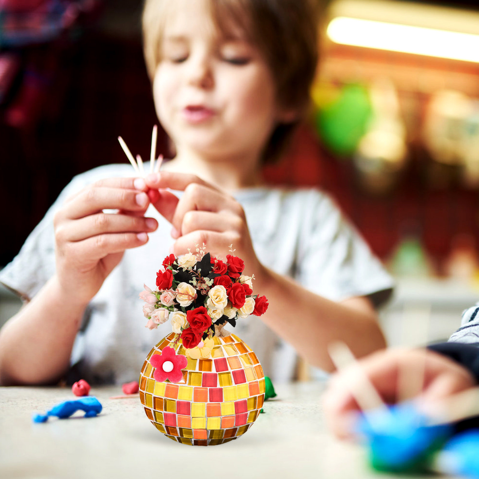 Art Craft Vase - 1Set Kit Kerajinan Vas Mozaik DIY