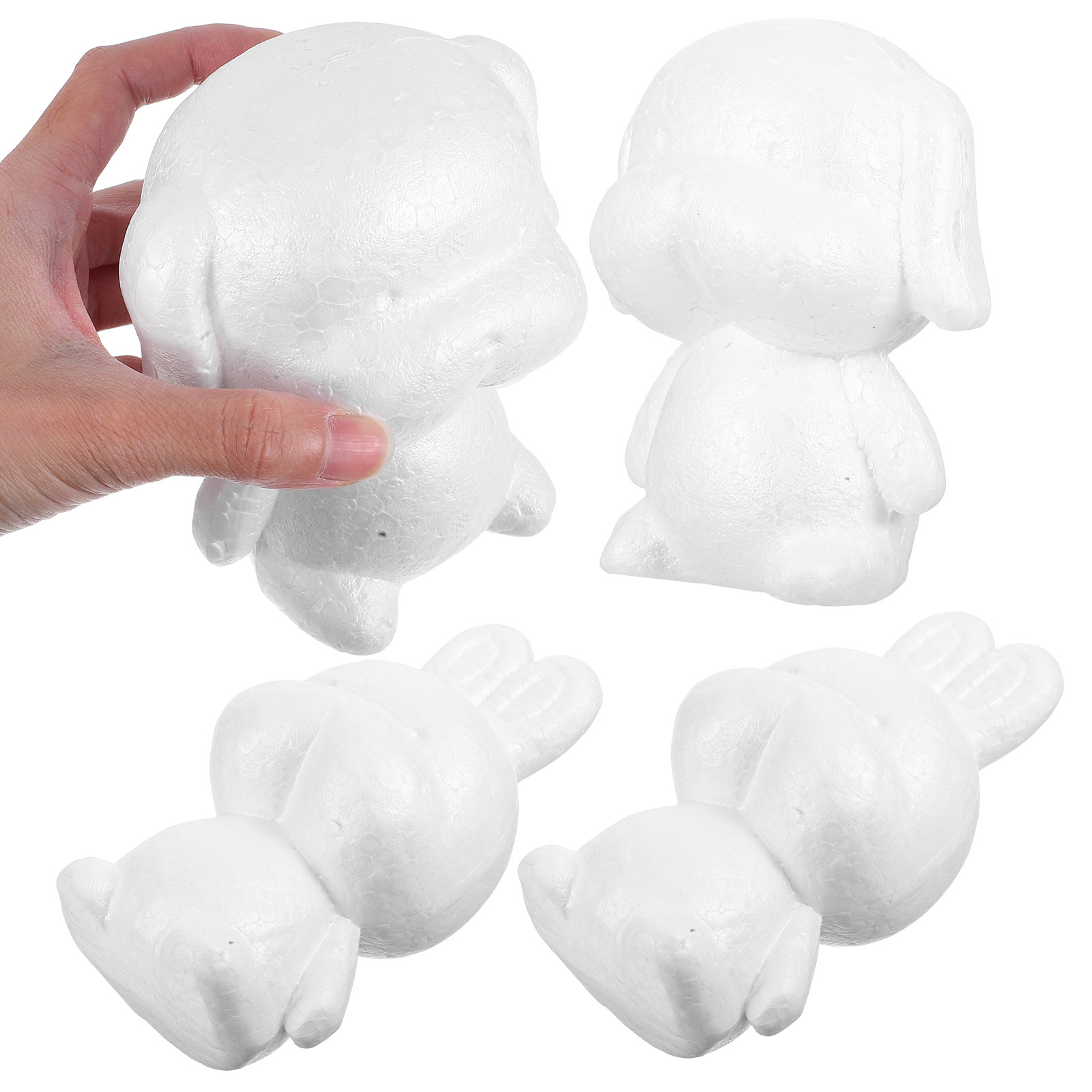 Art Craft Rabbit - 4Pcs Kit DIY Hewan Busa Putih