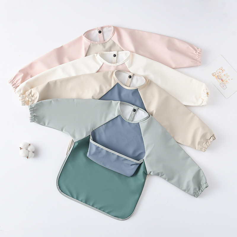 Celemek PU lengan panjang bayi - Art Craft And Cloth ulasan dan harga