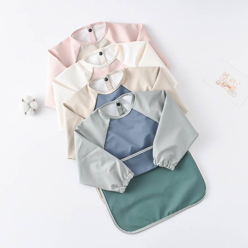 Celemek PU lengan panjang bayi - Art Craft And Cloth ulasan dan harga