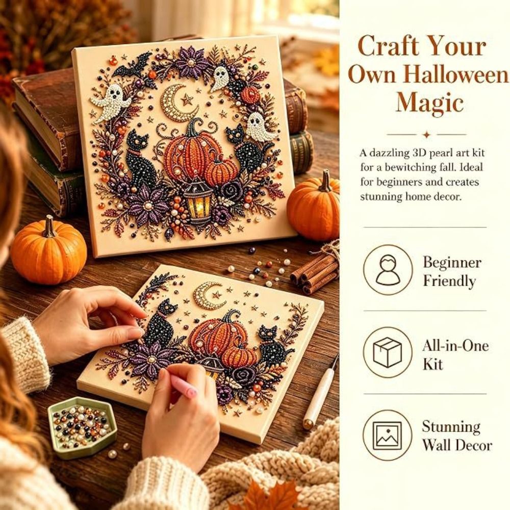 Kit Seni Mutiara Halloween Ram - Art Craft Earth Day ulasan dan harga