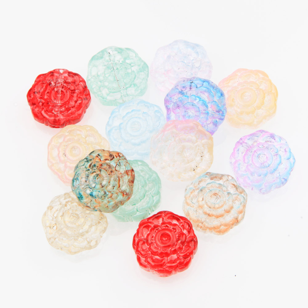 30 buah manik-manik bunga mawa - Art Craft Rose ulasan dan harga