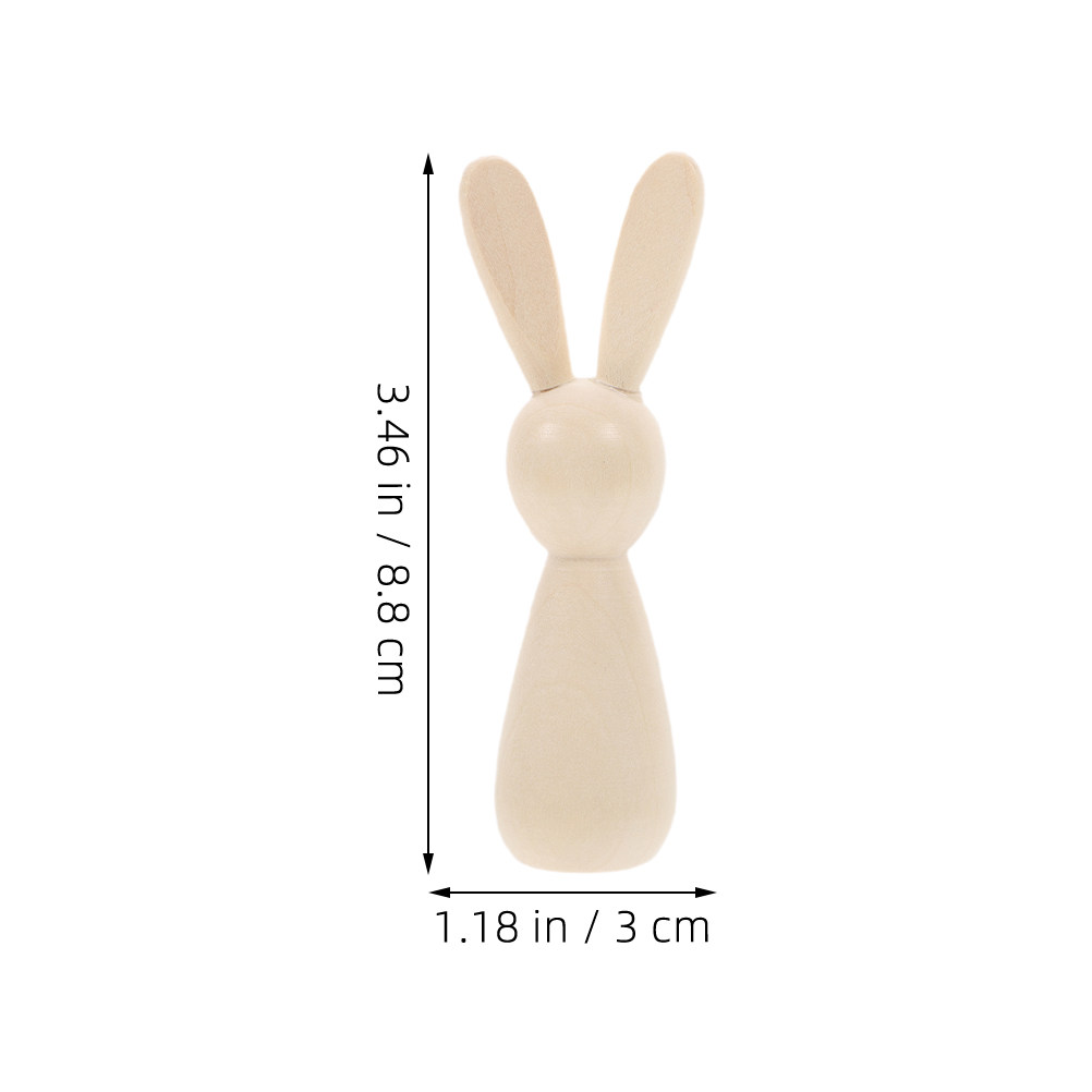 7 Buah Figur Kelinci Kayu Polo - Art Craft Rabbit ulasan dan harga