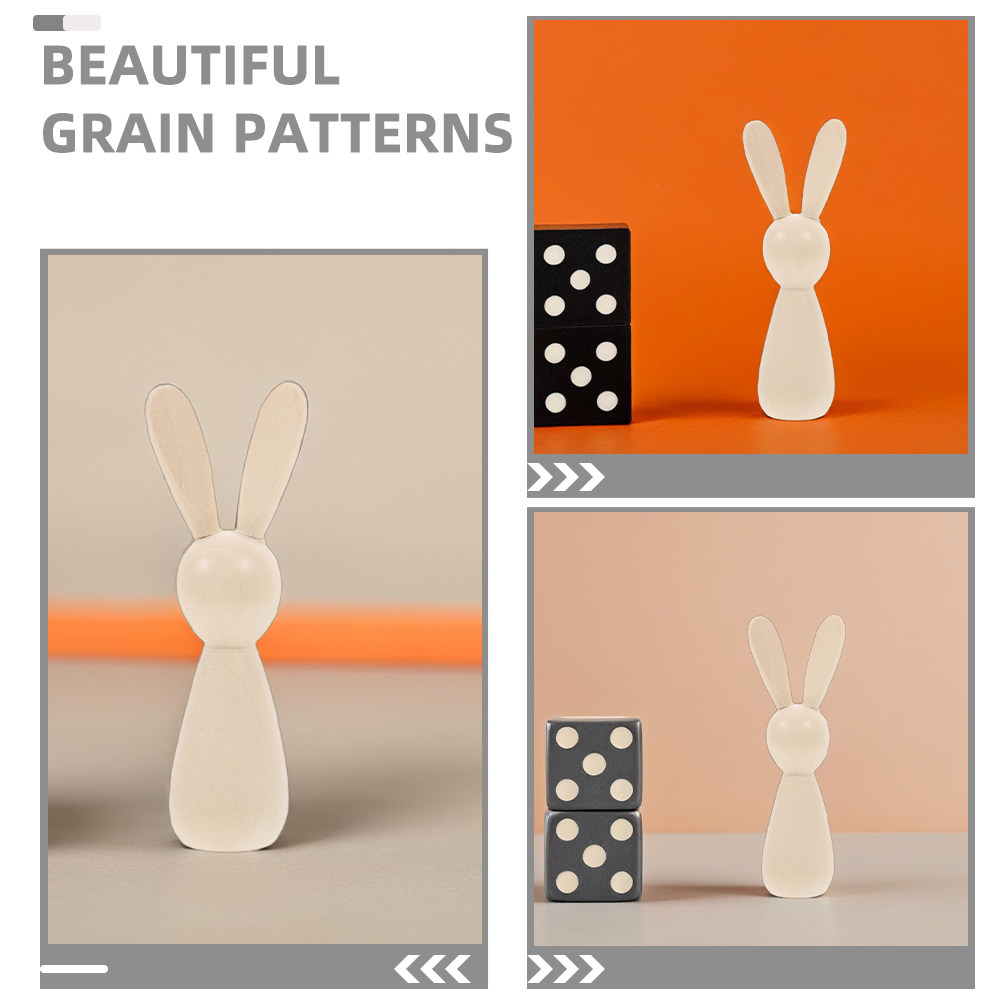 7 Buah Figur Kelinci Kayu Polo - Art Craft Rabbit ulasan dan harga