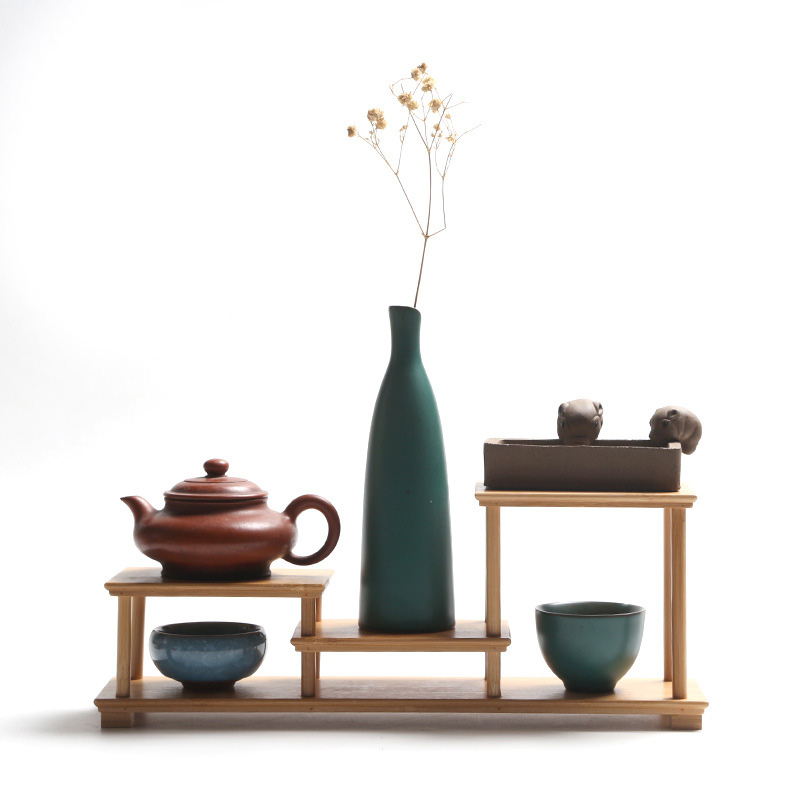 Rak Dekoratif Bambu dan Kayu D - Art Craft Vase ulasan dan harga
