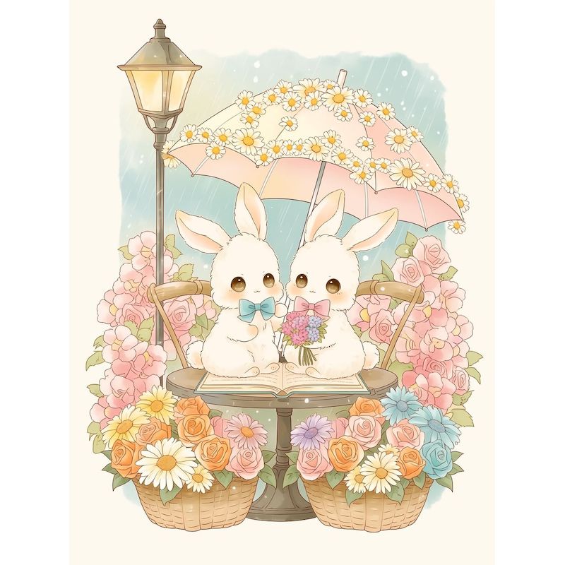 RUOPOTY Lukisan Berdasar Angka - Art Craft Rabbit ulasan dan harga