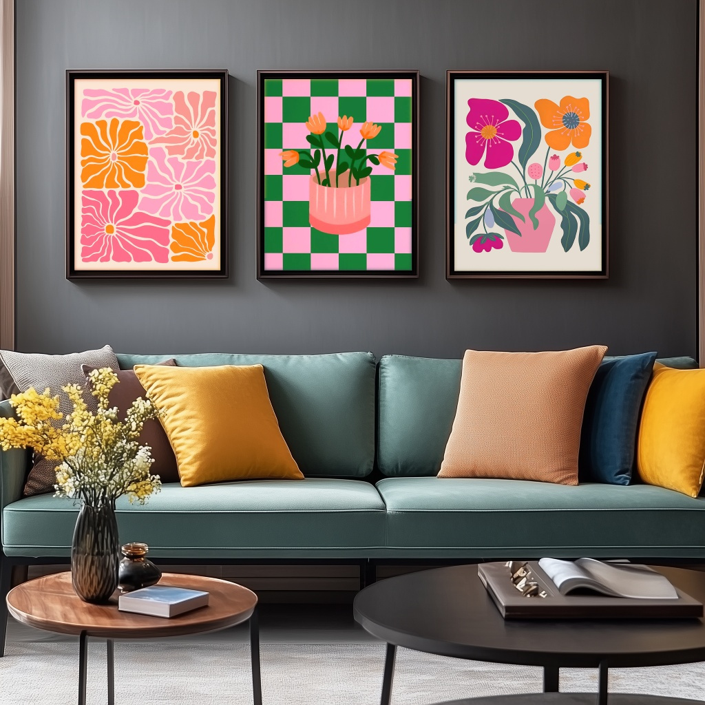 Poster Seni Dinding Tanaman Mi - Art Craft Vase ulasan dan harga