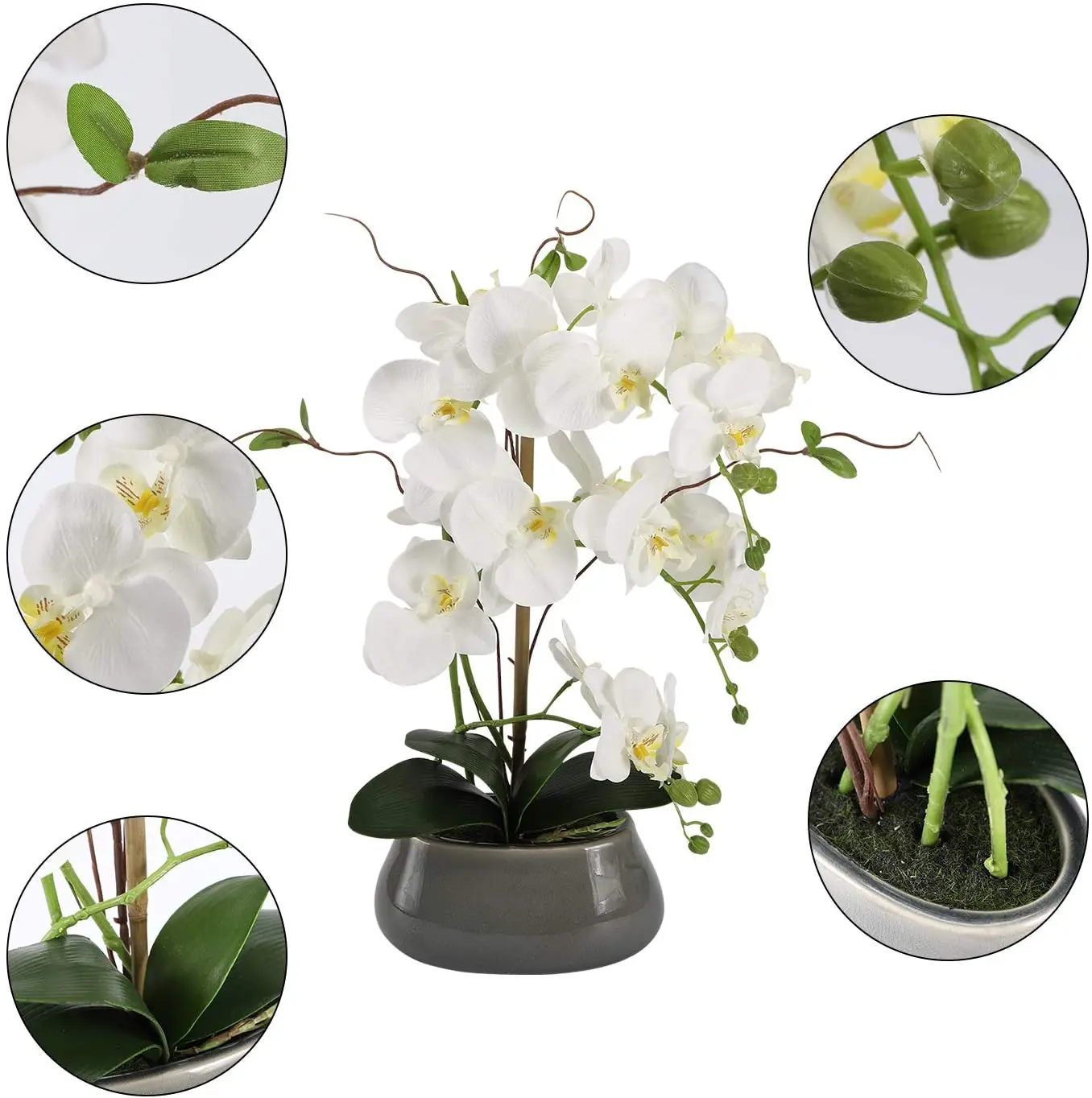 Bunga anggrek buatan hiasan Te - Art Craft Vase ulasan dan harga