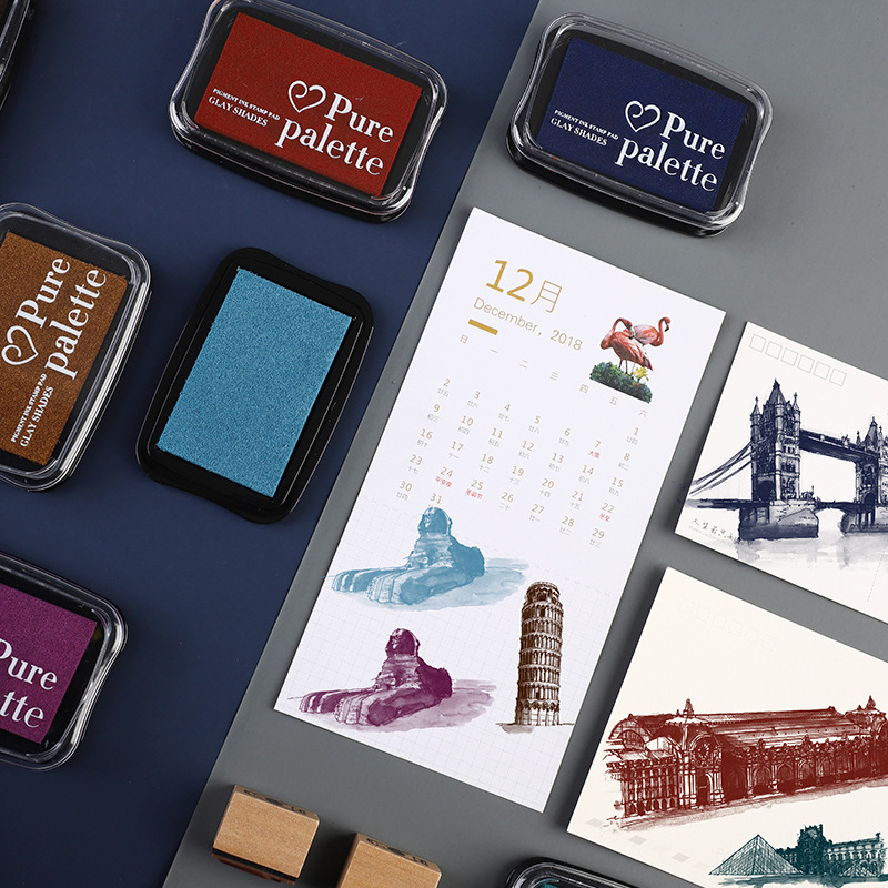 12 Warna Ukuran Besar Bantalan - Stamping Ink Pad ulasan dan harga