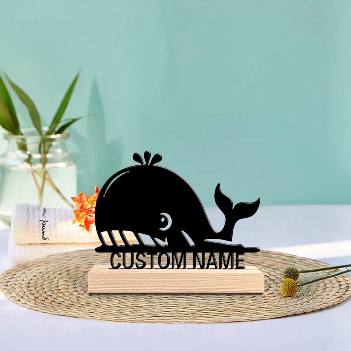 1 Buah Patung Paus Abstrak den - Art Craft Names ulasan dan harga
