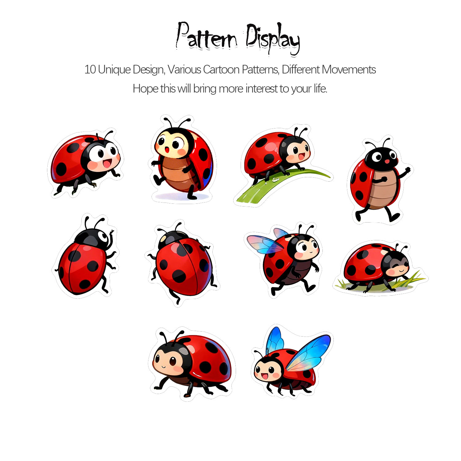 1 Rol (500 Pcs) 10 Stiker Kumb - Art Craft Ladybug ulasan dan harga