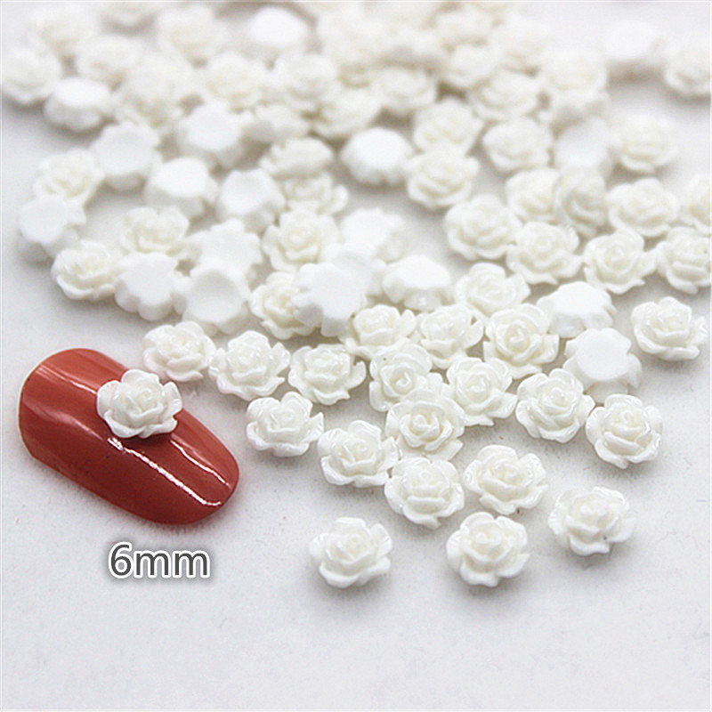 100 Pcs 6 Mm Resin Mini Rose B - Art Craft Rose ulasan dan harga