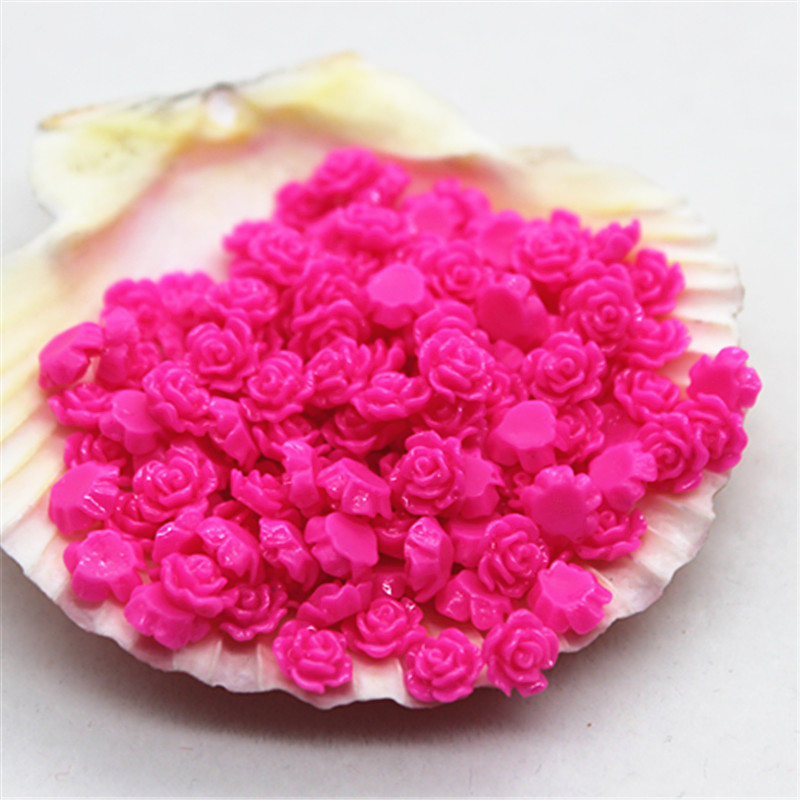 100 Pcs 6 Mm Resin Mini Rose B - Art Craft Rose ulasan dan harga