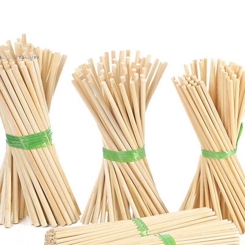 3-8mm tongkat bambu kayu bulat - Art Craft Stick ulasan dan harga