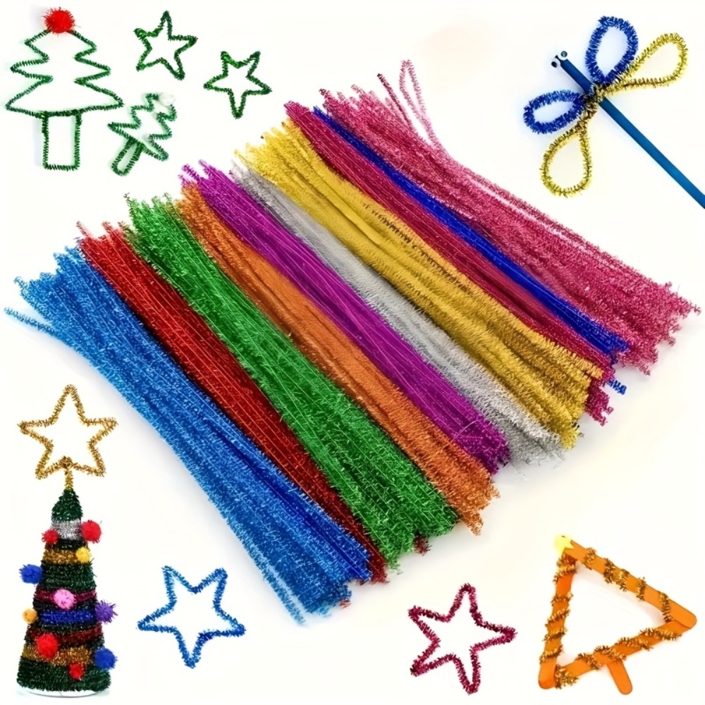 100Pcs 30cm Kawat Bulu Berkila - Art Craft Earth Day ulasan dan harga