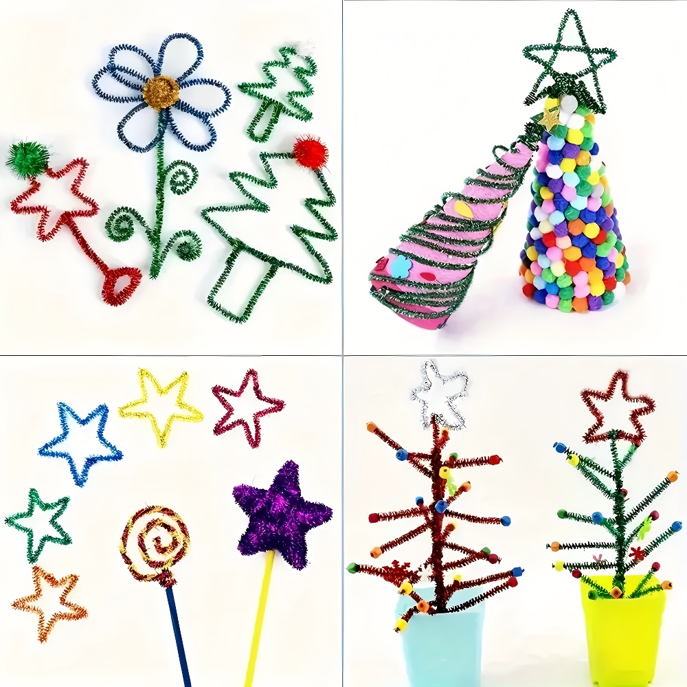 100Pcs 30cm Kawat Bulu Berkila - Art Craft Earth Day ulasan dan harga