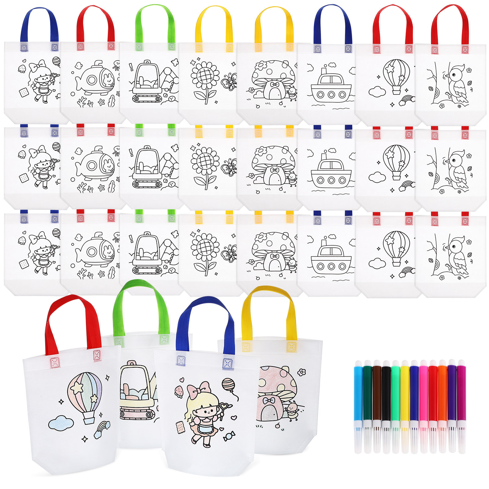 32 pcs Set Tas Mewarnai, Warna - Art Craft School ulasan dan harga