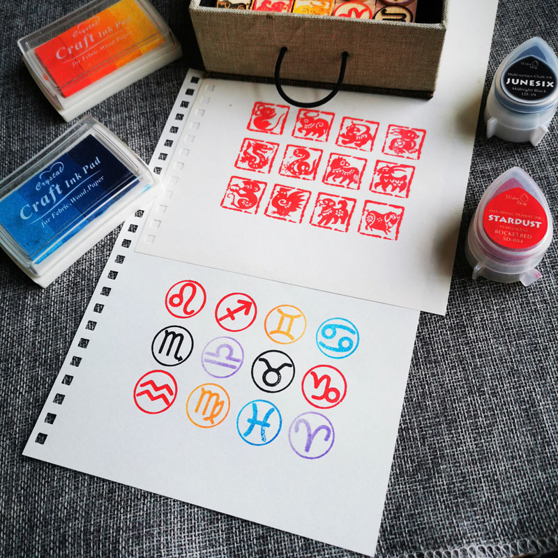 DIY dua belas segel zodiak dua - Stamping Ink Pad ulasan dan harga