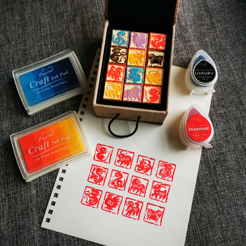 DIY dua belas segel zodiak dua - Stamping Ink Pad ulasan dan harga