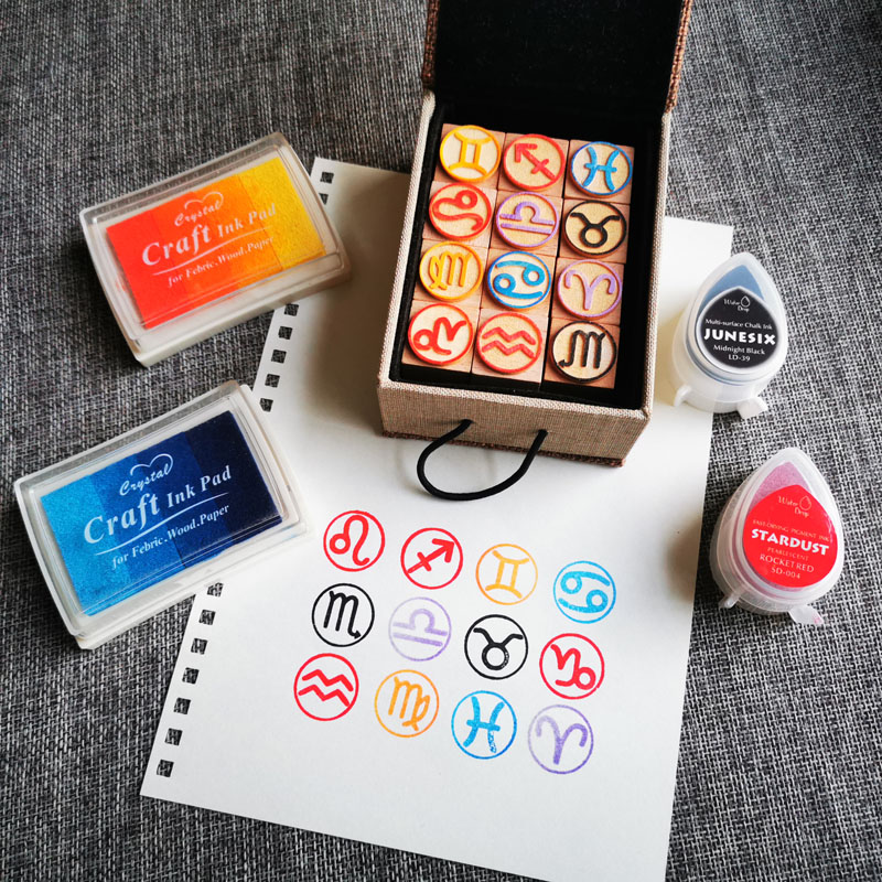 DIY dua belas segel zodiak dua - Stamping Ink Pad ulasan dan harga