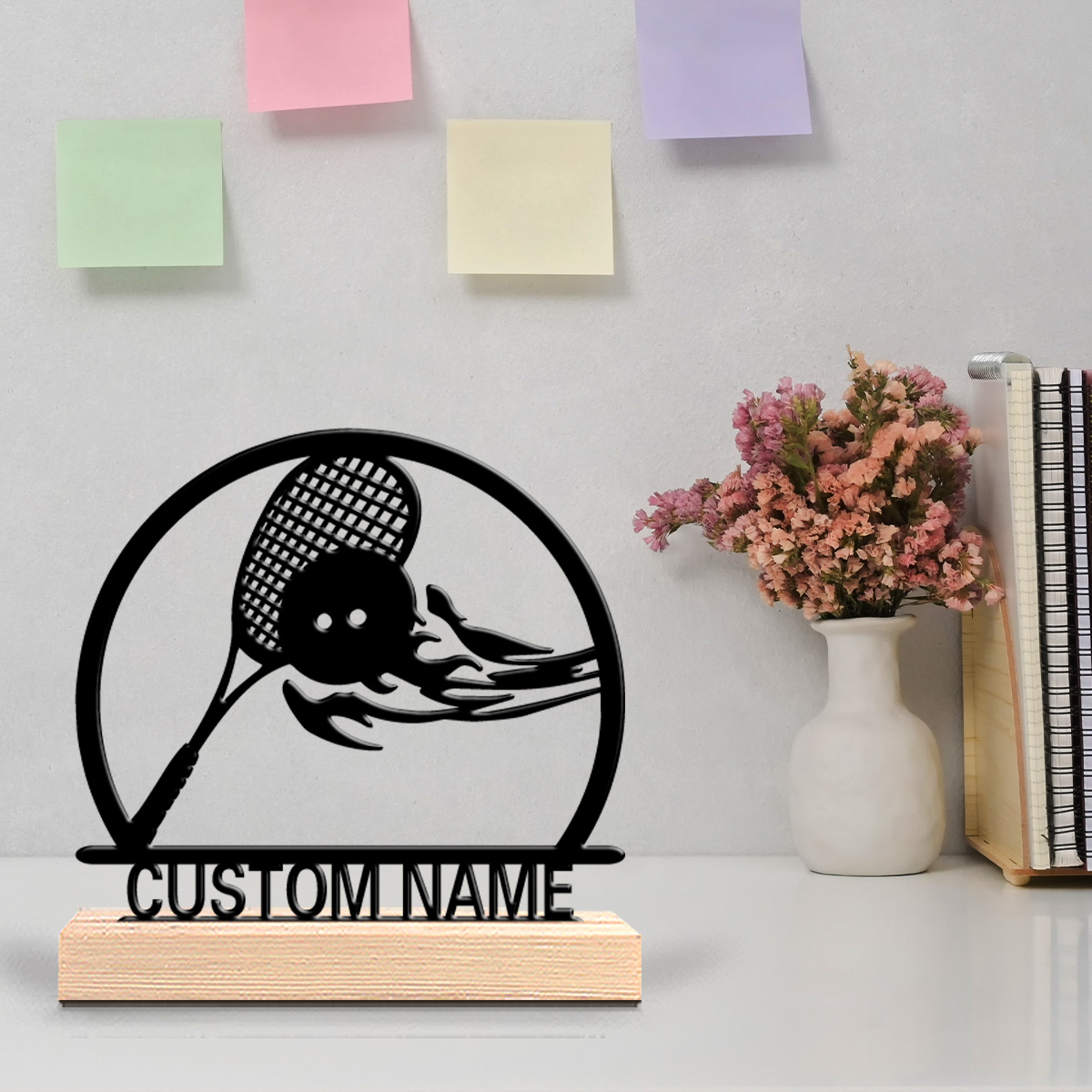 1pc Patung Logam Tenis Fashion - Art Craft Names ulasan dan harga