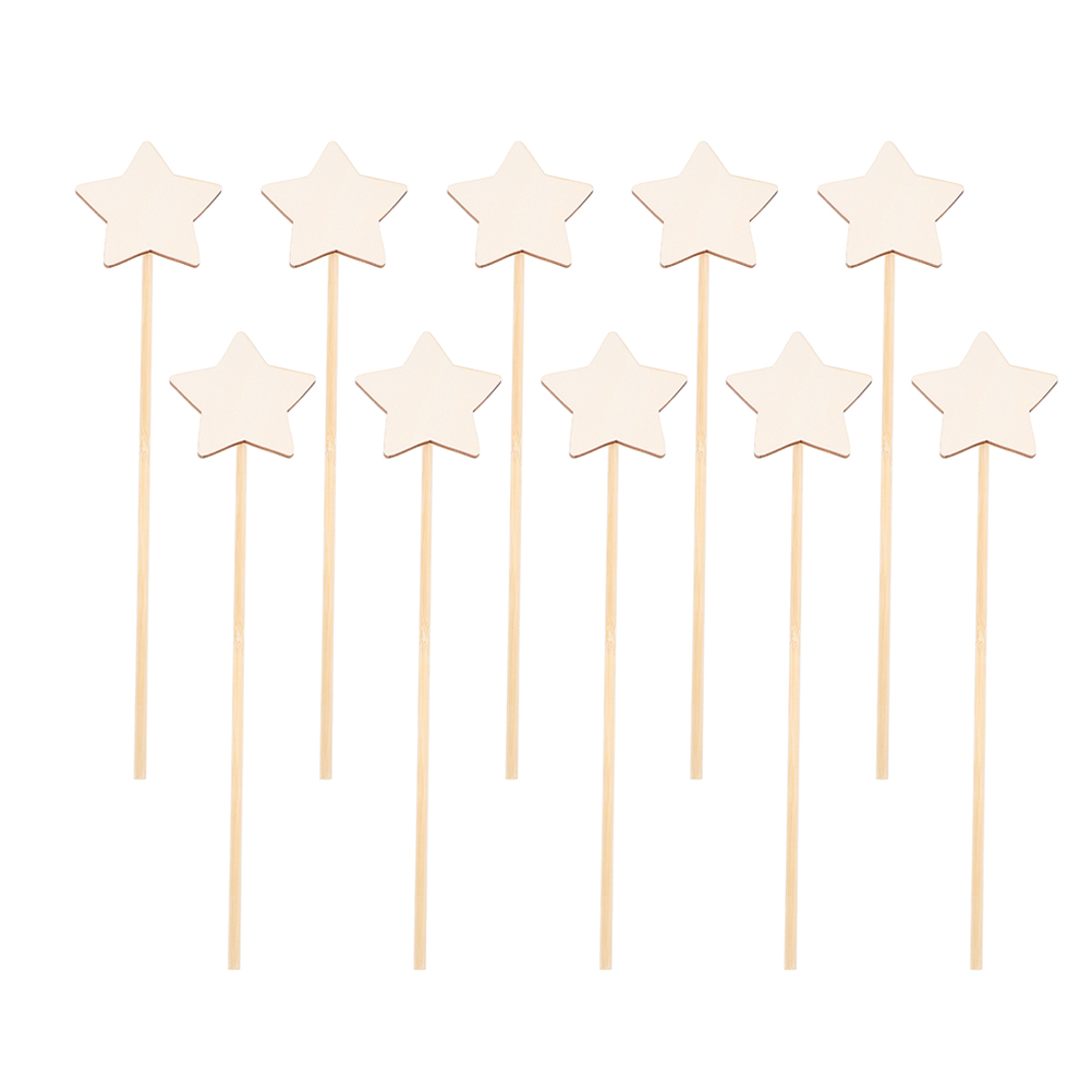 10 buah Tongkat Bintang Kayu D - Art Craft Stick ulasan dan harga