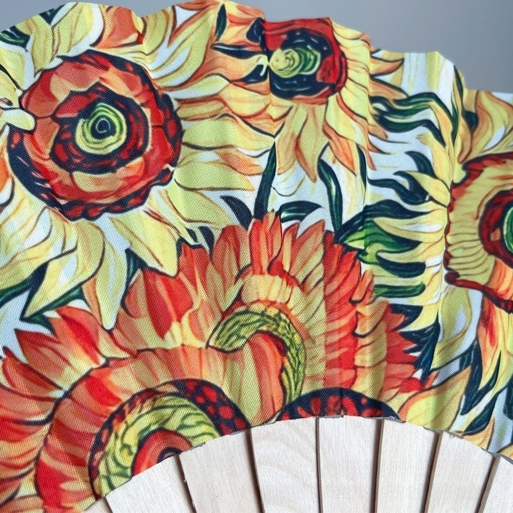 Kipas Lipat Bunga Matahari Ker - Art Craft And Cloth ulasan dan harga