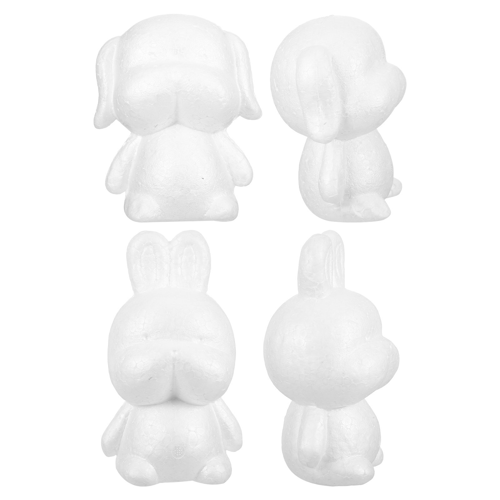 4Pcs Kit DIY Hewan Busa Putih  - Art Craft Rabbit ulasan dan harga
