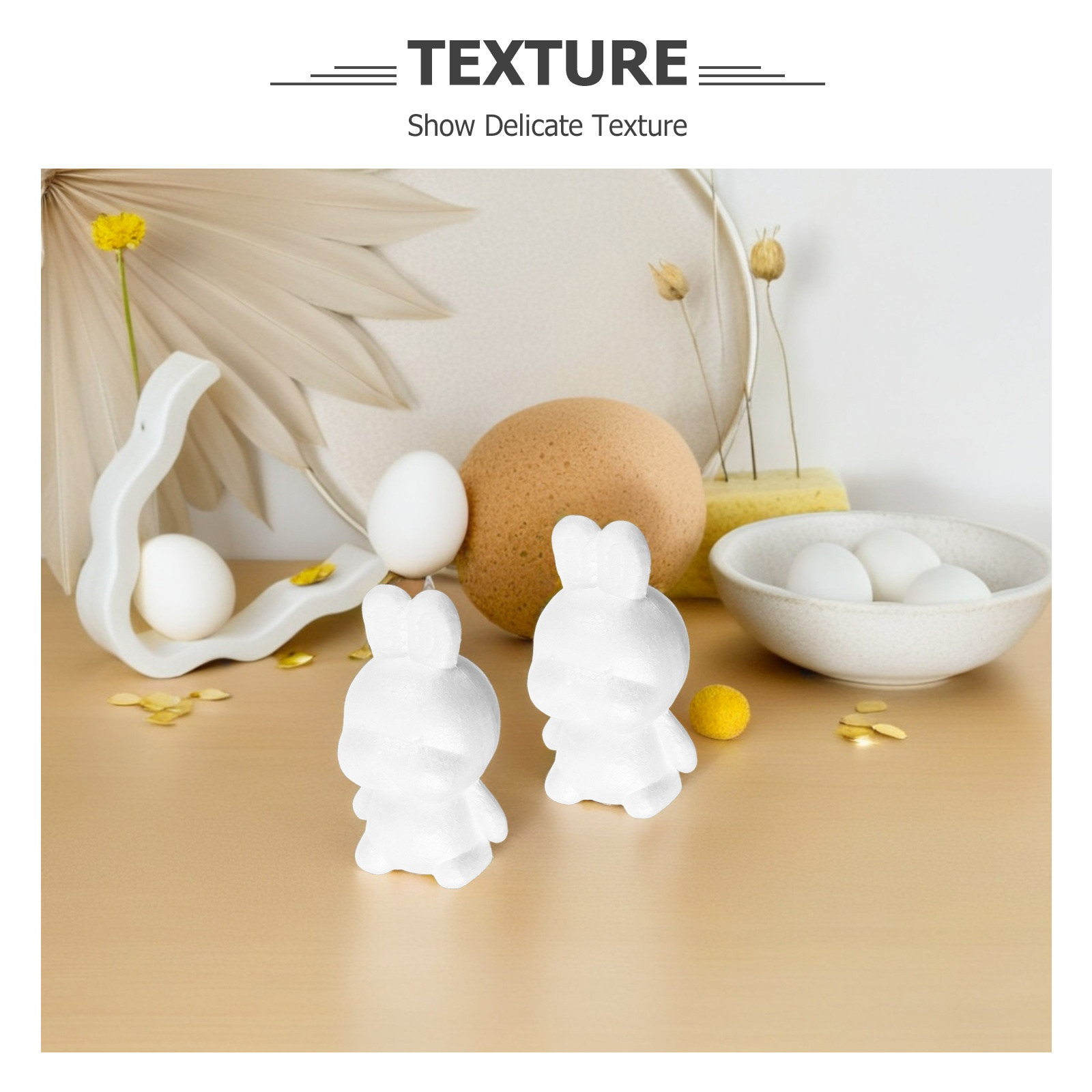 4Pcs Kit DIY Hewan Busa Putih  - Art Craft Rabbit ulasan dan harga